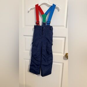 Boden Navy Snow pants with Colorful Straps